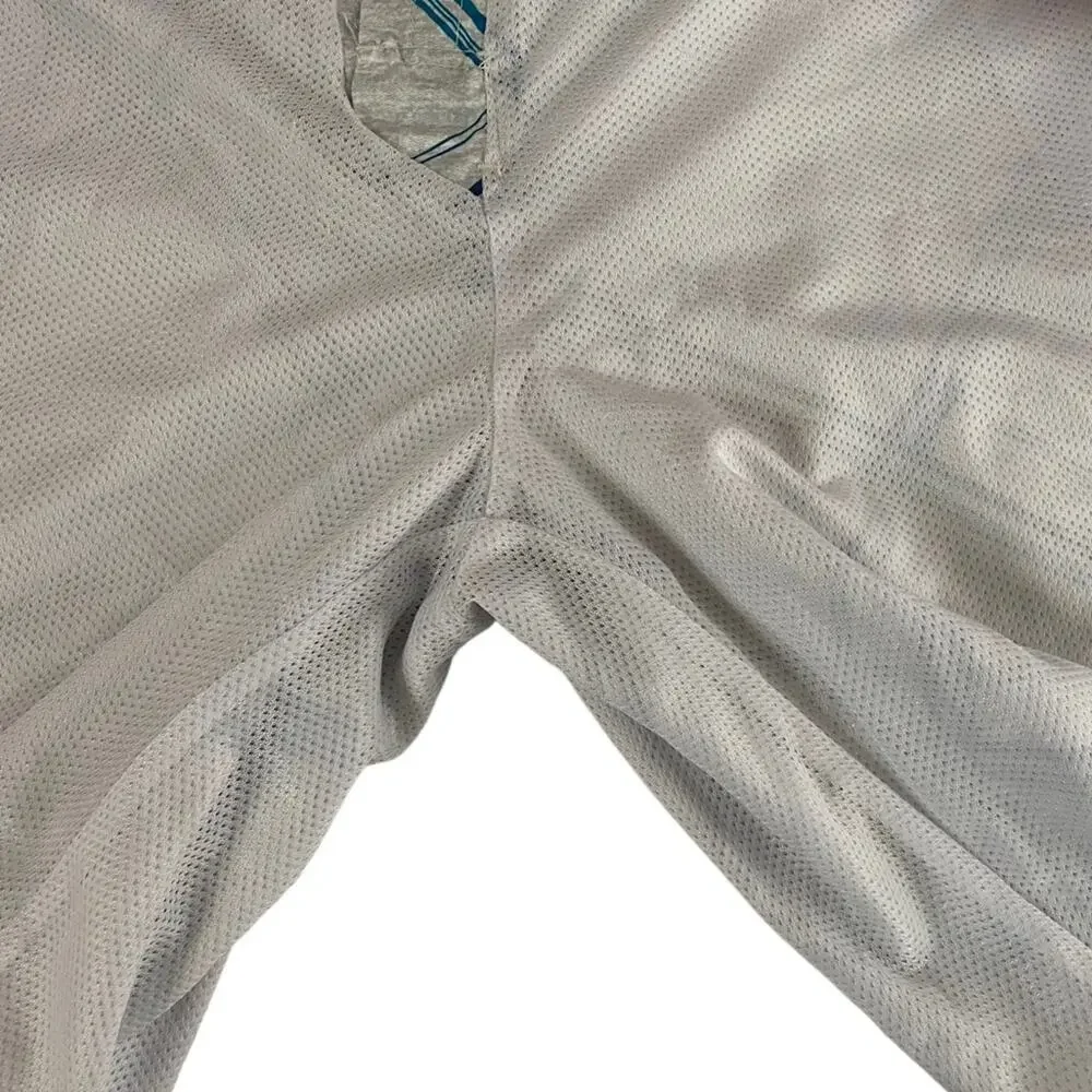OP Ocean Pacific Swim Trunks Gray Teal Plaid Board Shorts Mens XL 40 42 Surf